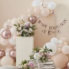 Ballonnenboog Peach Wit en Rosé goud chrome