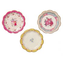 Vintage bloemen bordjes 3 ass.