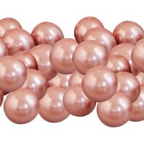 40 stuks rosé gouden chrome ballonnen 12,5 cm