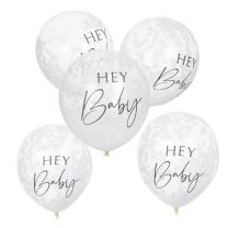 Hey Baby shower confetti ballonnen botanical Ginger Ray