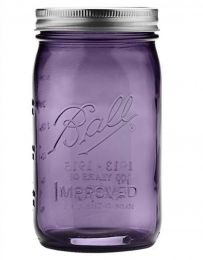 ball mason jar quart w purple