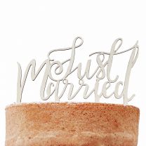 Just Married cake topper