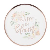 floral baby in bloom babyshower bordjes