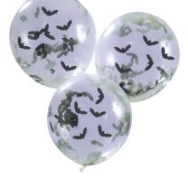 Ballonnen met vleermuis confetti
