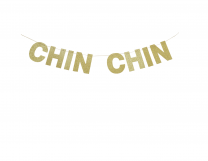 Chin Chin goud glitter slinger