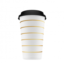 Coffee Cup gouden streep/10pk