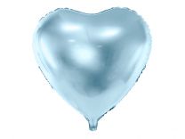 folieballon hart lichtblauw 45 cm