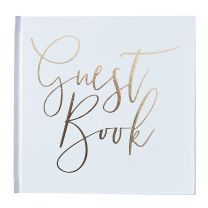 Gastenboek goud folie letters Guest Book