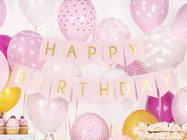 Happy Birthday Slinger Lichtroze Goud
