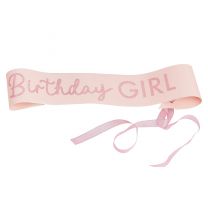 Roze glitter Birthday Girl sjerp
