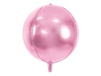 Lichtroze ronde orbz folie ballon 40 cm