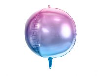 orbz ronde folie ballon 35 cm blauw groen ombre