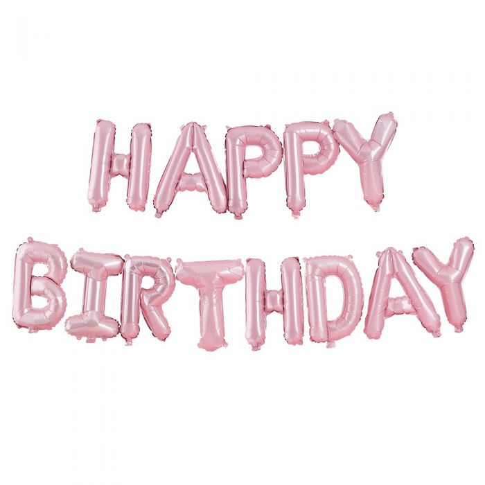 reputatie efficiënt compromis Happy Birthday ballonnen slinger roze | Sweet Food Styling