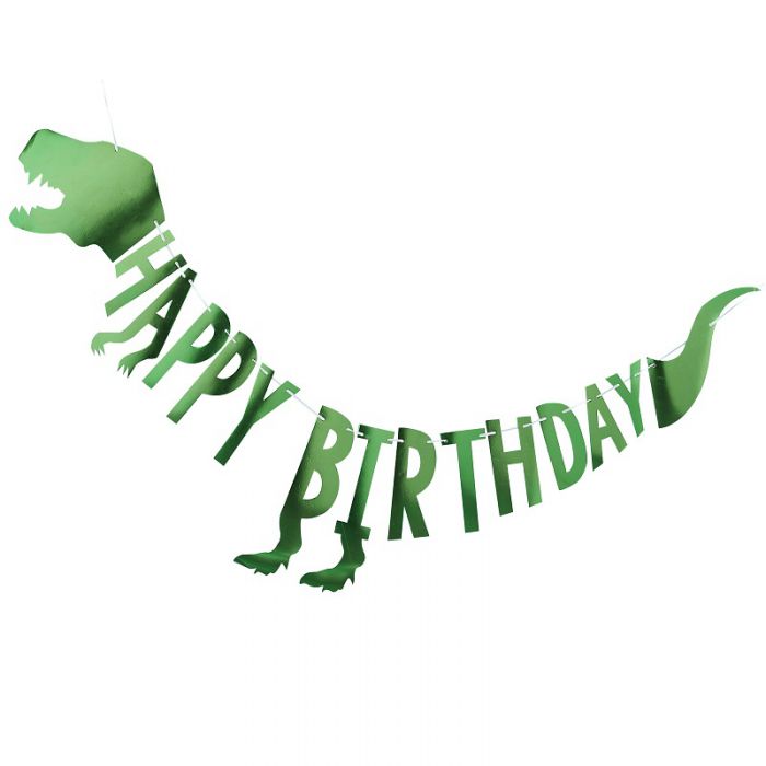 gans Nacht prachtig Dinosaurus Happy Birthday slinger | Sweet Food Styling