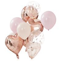 Ballonnen mix Blush en Rose Goud Metallic