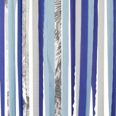 Backdrop streamers donkerblauw creme zilver gingerray