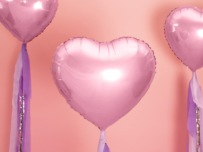 roze hart folieballonnen